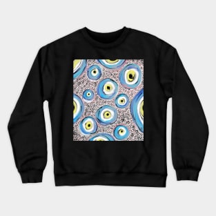 Evil Eyes on Pink Crewneck Sweatshirt